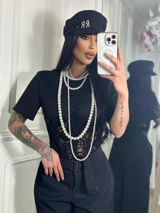 Maglia-Top In Pizzo Low Cost