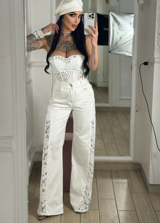 Jeans “Bianco Macramè”